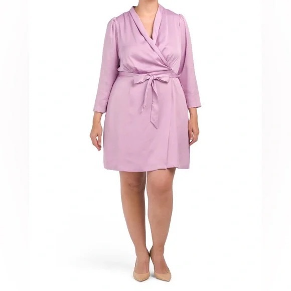 TAYLOR | Plus Tuxedo Wrap Dress Various Sizes Available - Picture 1 of 6